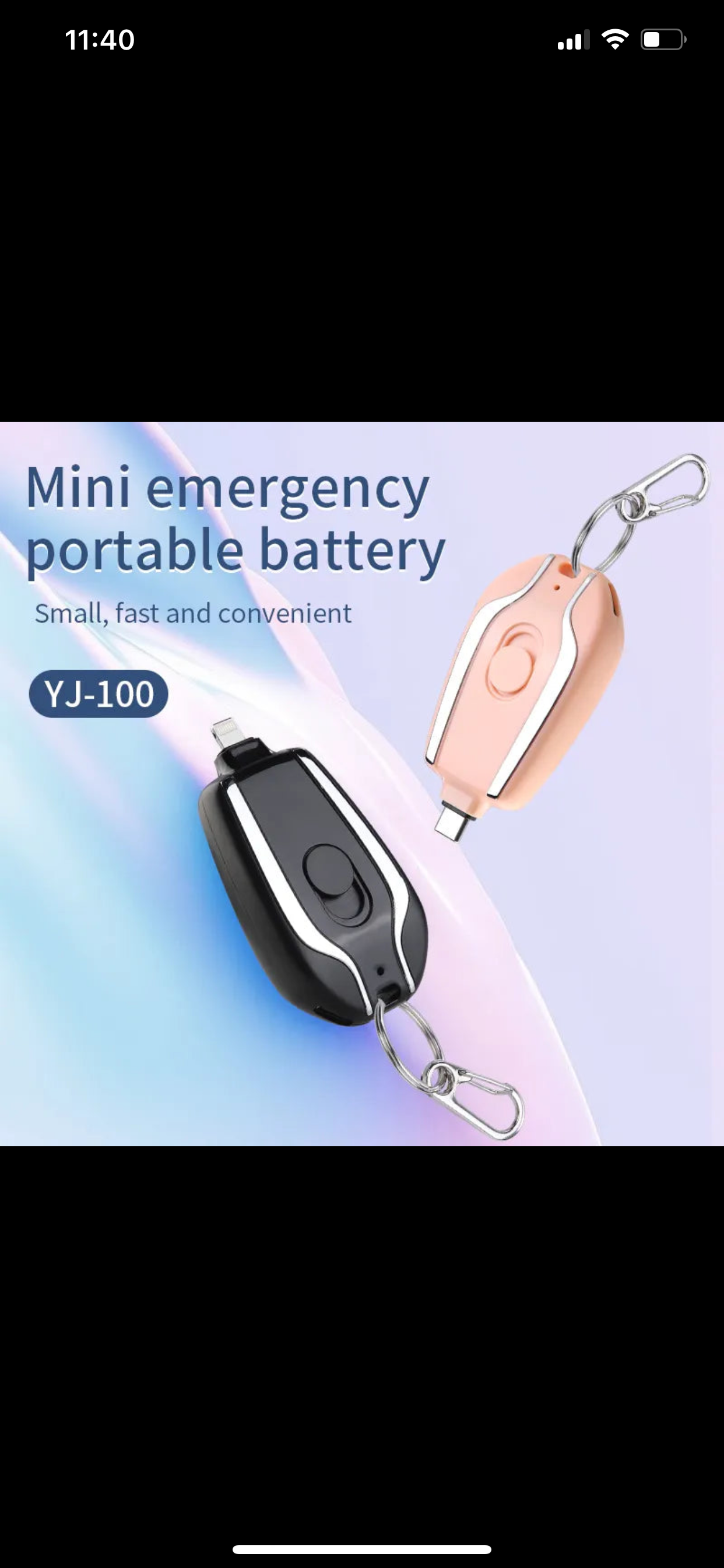 Mini Power Bank Chaveiro